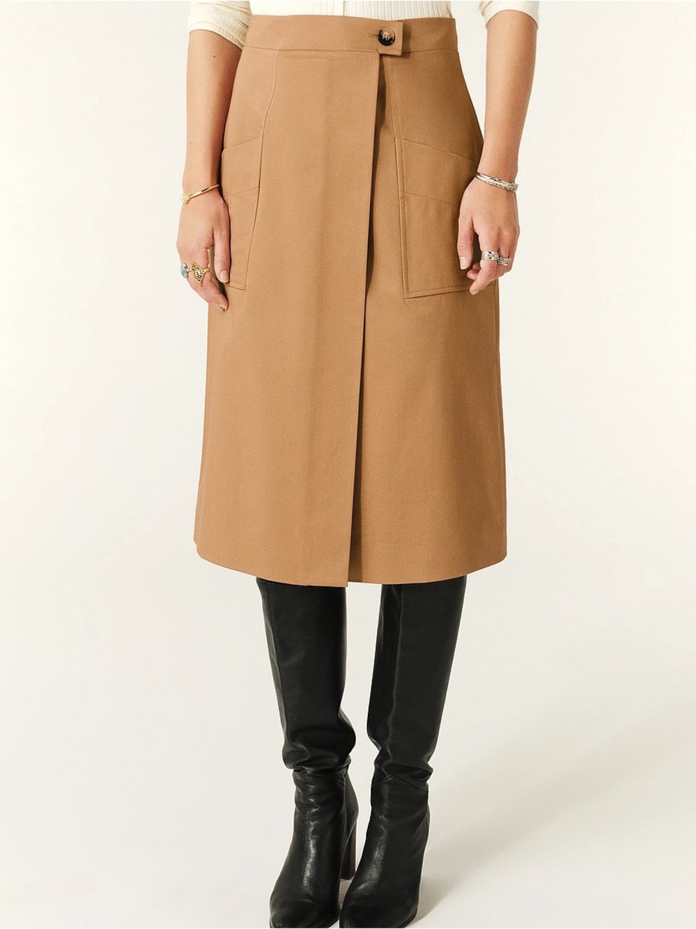 ba&sh Bastien Skirt in camel NWT